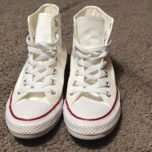 Converse white high tops